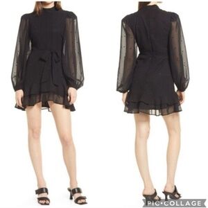 Rahi - Glimmer Long Sleeve Mini Dress Black size M